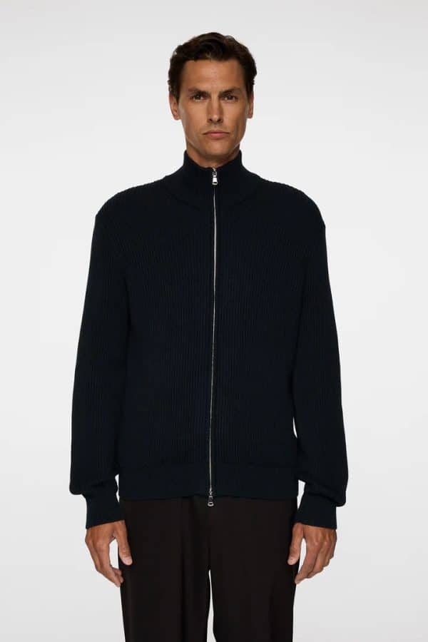 J.Lindeberg Alexis Full Zip Cardigan Navy - Image 2
