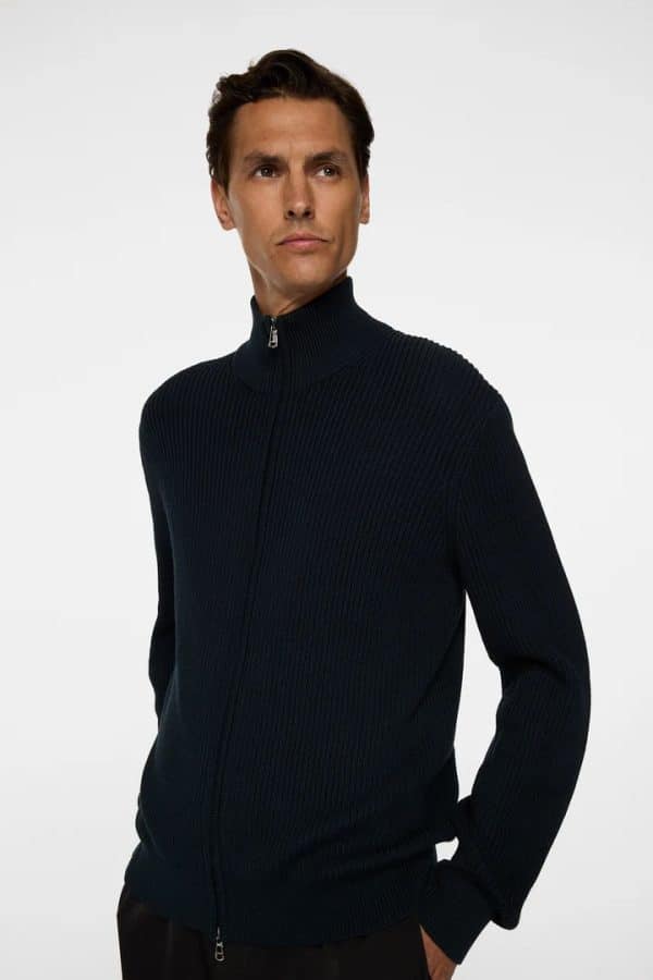 J.Lindeberg Alexis Full Zip Cardigan Navy - Image 5
