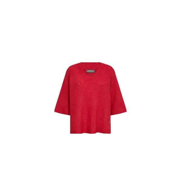 Mos Mosh MMTaci ¾ V-neck Knit Chinese Red