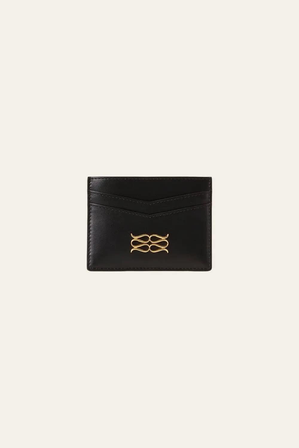 MALINA Monogram Leather Card Holder Black - Bild 2