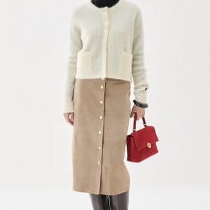 BUSNEL SIENNA RIBB CARDIGAN ECRU