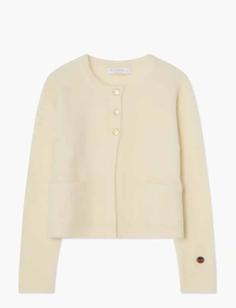 BUSNEL SIENNA RIBB CARDIGAN ECRU - Image 4