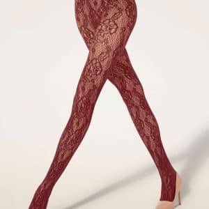 Wolford Infinite Rose Net Bordeaux