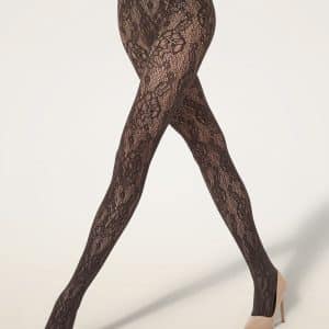 Wolford Infinite Rose Net Dark Wood