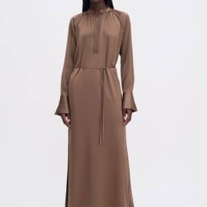 Filippa K Gathered Raglan klänning – brun