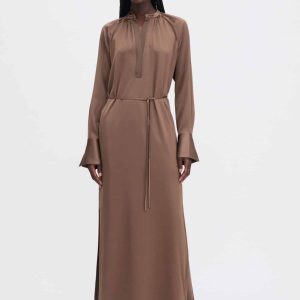 Filippa K Gathered Raglan mekko – ruskea