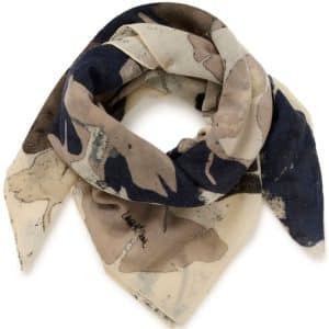 Part Two FelisiaPW Scarf Dark Navy Leaf Print
